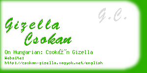 gizella csokan business card